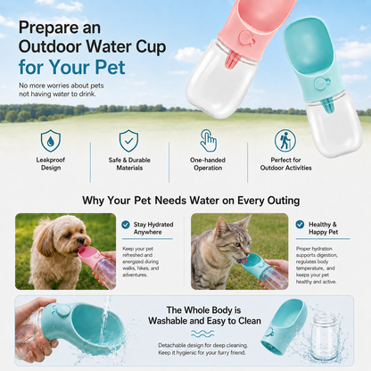 PawZet Travel Hydration Bottle