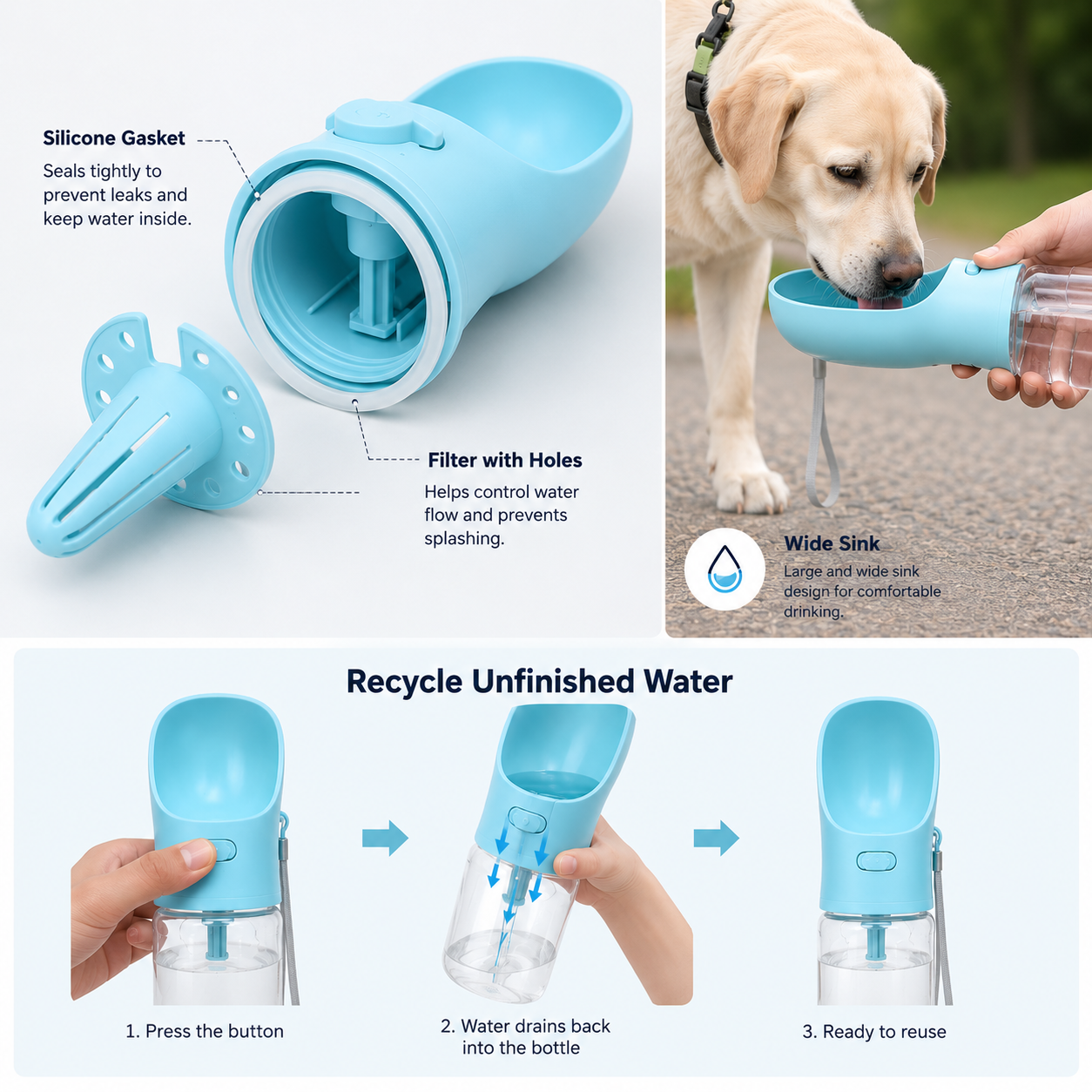 PawZet Travel Hydration Bottle